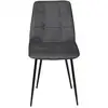 Image de Lot de 4 chaises mila en velours gris foncé pour salle à manger