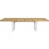 Image de Table à manger extensible rectangle phoenix 6-12 personnes bois et blanc 200-300 cm