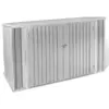 Image de Abri De Jardin En Métal Gris Clair Verrouillable Multi-rangement Stockage Vélos, Outils, Poubelles