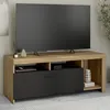 Image de ID MARKET meuble tv MALO 1 porte 110 cm multicolore à poser