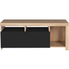 Image de Meuble tv 110 cm malo bois et placard noir