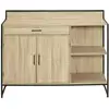 Image de Buffet bas de cuisine 120 cm detroit plan de travail h.83 cm 2 portes + tiroir design industriel