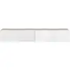 Image de Meuble tv 180 cm suspendu elio 2 portes bois et blanc