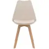 Image de Lot de 6 chaises scandinaves sara beige pour salle à manger