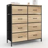 Image de Commode 8 Tiroirs En Tissu Utah 80 Cm Meuble De Rangement Design Industriel
