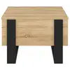 Image de Table basse carrée plateau relevable 70 cm phoenix bois et noir