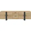 Image de Meuble tv 180 cm phoenix avec rangements bois et noir