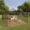Image de IDMARKET Volière 12m² parc grillagé 3x4 M enclos poulailler pour animaux de basse cour