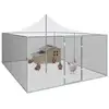 Image de Volière 12m² enclos poulailler 3x4m parc grillagé toit filet acier galvanisé