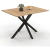 Image de Table À Manger Rectangle Alix 6 Personnes Pied Araignée Bois Et Noir 110 Cm