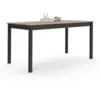 Image de Table À Manger Rectangle Isis 8 Personnes Avec Tiroir Bois Et Noir 150 Cm