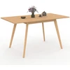 Image de Table À Manger Extensible Rectangle Noor 4-8 Personnes Effet Bois 110-150 Cm