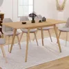 Image de Table à manger rectangle extensible - IDMARKET - NOOR - Bois - 4-8 personnes - 110-150 cm
