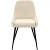 Image de Lot de 4 chaises thalya en velours beige avec accoudoirs