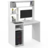 Image de Bureau avec étagères de rangement dan blanc