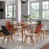Image de IDMARKET Lot de 8 chaises de salle à manger SARA scandinaves gris foncé x2 terracotta x3 beige x3