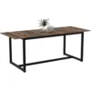 Image de Table À Manger Extensible Rectangle Hawkins 6-10 Personnes Bois Foncé 160-200 Cm