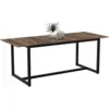 Image de Table à manger extensible rectangle hawkins 6-10 personnes bois foncé 160-200 cm
