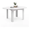 Image de Table À Manger Extensible Ronde Dona 4-8 Personnes Blanc 110-150 Cm