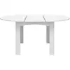 Image de Table à manger extensible ronde dona 4-8 personnes blanc 110-150 cm