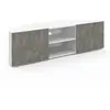 Image de Meuble Tv 110 Cm D'angle Eli Blanc Portes Effet Béton