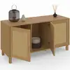 Image de Buffet Bas Vintage 113 Cm Hanae 3 Portes Effet Naturel Cannage