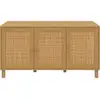 Image de Buffet bas vintage 113 cm hanae 3 portes effet naturel cannage