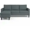 Image de Canapé d'angle 3 places marius 200 cm réversible gris anthracite