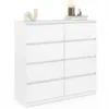 Image de Commode 8 Tiroirs Tomi 110 Cm Bois Blanc