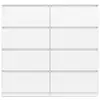 Image de Commode 8 tiroirs tomi 110 cm bois blanc