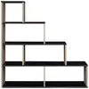 Image de Bibliothèque escalier lina bois façon hêtre et noir