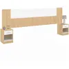 Image de Tête De Lit Sur Pied Avec Chevets Modulables Sapa Pour Lit 140, 160 Ou 180 Cm Bois Et Blanc
