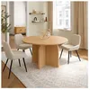 Image de Table à manger ronde fixe - IDMARKET - EDITH - Bois - 6 personnes - 110 cm