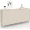 Image de Buffet 160 Cm Bertille 4 Portes Bois Coloris Beige