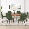 Image de IDMARKET Lot de 6 chaises de salle à manger MILA en velours vert
