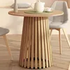 Image de Table à manger ronde fixe - IDMARKET - CARMEN - Bois - 4 personnes - 80 cm