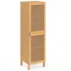 Image de Armoire de rangement edhen 1 porte 3 étagères bois et cannage