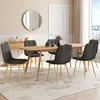 Image de IDMARKET Lot de 6 chaises de salle à manger MILA en velours gris