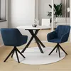 Image de IDMARKET Lot de 2 chaises de salle à manger MADY en velours bleu