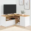 Image de ID MARKET meuble tv dangle BALTAZAR 2 portes et 1 tiroir 90 cm bois à poser
