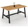 Image de Table à manger rectangle madeleine 6 personnes bois et métal 160 cm
