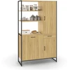 Image de Buffet De Cuisine Avec Colonne De Rangement 100 Cm Detroit 3 Portes + Tiroir Design Industriel
