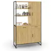 Image de Buffet de cuisine avec colonne de rangement 100 cm detroit 3 portes + tiroir design industriel