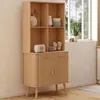 Image de IDMARKET Buffet de cuisine 80 CM ROMIE 2 portes + tiroir effet lattes tasseau de bois