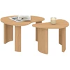 Image de Lot De 2 Tables Basses Gigognes Coline 70/50 Bois Façon Hêtre