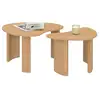 Image de Lot de 2 tables basses gigognes coline 70-50 bois façon hêtre