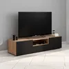 Image de ID MARKET meuble tv ELI 3 portes 140 cm noir à poser