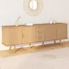 Image de ID MARKET buffet 4 portes et 3 tiroirs 180 cm Moderne bois effet lattes