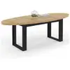 Image de Table à manger phoenix 8 personnes ovale 200 cm bois et noir