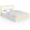Image de Lit double charlie 140 x 190 cm avec sommier et led intégrées blanc